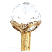Emenee OR169-ABB Premier Collection Large Round Crystal 1-1/4 inch x 1-1/4 inch in Antique Bright Brass Radiance Series